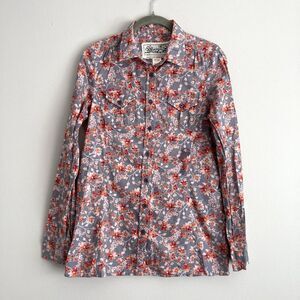Aventura Womens Floral Button Up Long Sleeve Shirt Size Small Western Rodeo